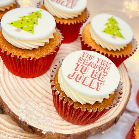 Be Jolly Buttercream Cupcake Gift Box