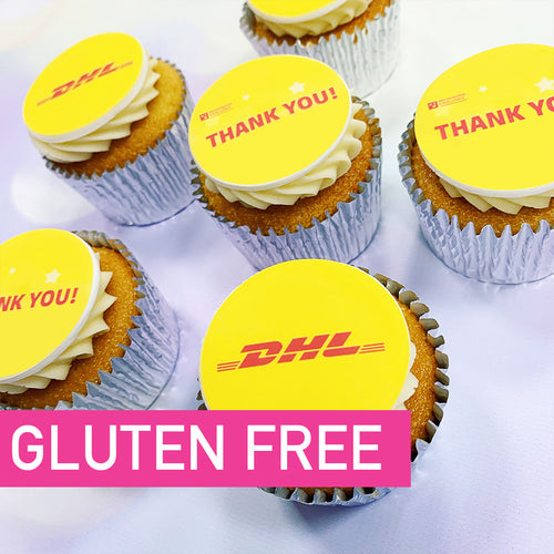 GLUTEN FREE LOGO BRANDED CUPCAKES UK DELIVERY