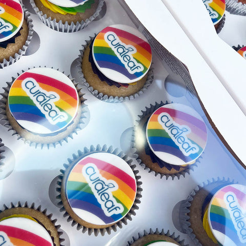branded pride cupcakes for office pride celebrations - uk delivery