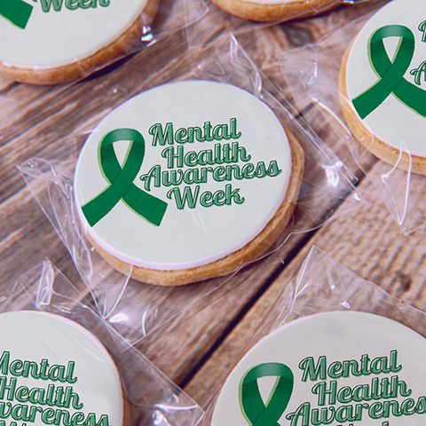 MENTAL HEALTH AWARENESS WEEK RIBBON BISCUITS - DELIVERY UK