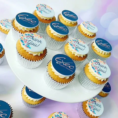 THANK YOU LOGO CUPCAKES - shop printcakes.co.uk