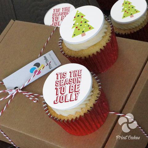 Be Jolly Buttercream Cupcake Gift Box