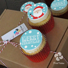santa merry christmas cupcake gift box