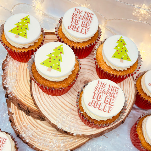 Be Jolly Buttercream Cupcake Gift Box