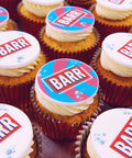 BRANDED LOGO CUPCAKES FOR COMPANY EVENT WITH TWO DESIGNS