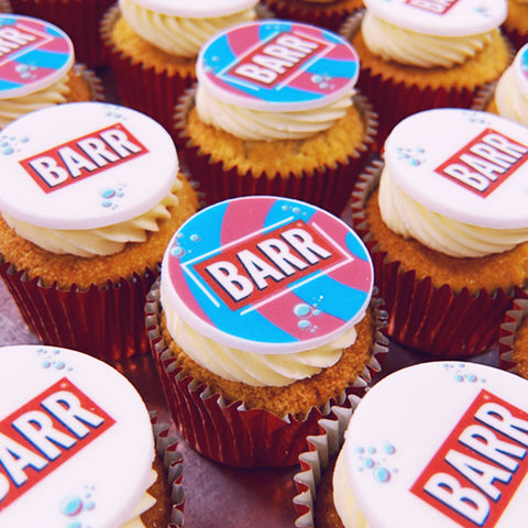 BRANDED LOGO CUPCAKES FOR COMPANY EVENT WITH TWO DESIGNS