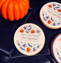 HALLOWEEN THEMED BISCUITS - PERSONALISE WITH YOUR COMPNAY LOGO