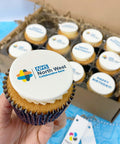 NHS branded cupcakes in a gift box ready to delivered in the UK. 