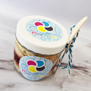 LOGO CAKE JARS FROM PRINT CAKES