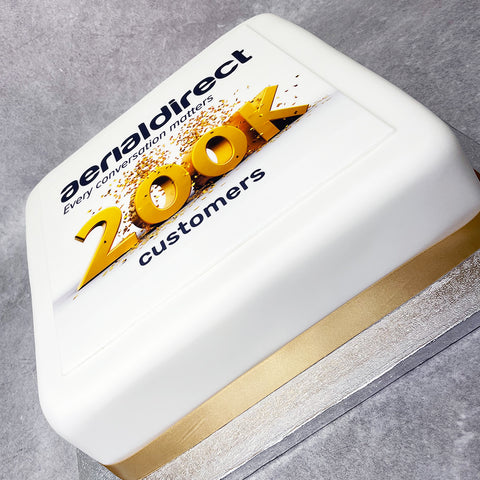 CELEBRATION CAKE FOR EVENT WITH EDIBLE PRINTED IMAGE