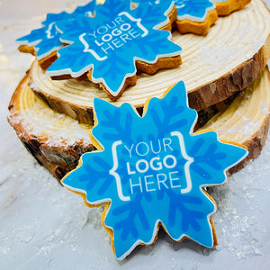 BRANDED SNOWFLAKE COOKIES - UK DELIVERY