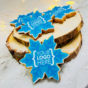 LOGO SNOWFLAKE CHRISTMAS BISCUITS LONDON DELIVERY