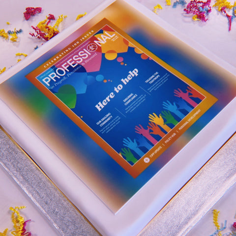 corporate branded celebration cake - SHOP PRINTCAKES.CO.UK