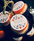 halloween cupcake gift box personalised with company logo