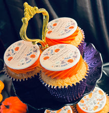 halloween cupcake for client gift with company logo - printcakes.co.uk