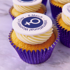 international womens day logo cupcakes - uk delivery