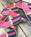 shaped branded lipstick cookies