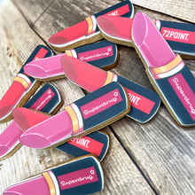 shaped branded lipstick cookies