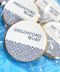 biscuits with logo printed and branding for a UK event wrapped individually