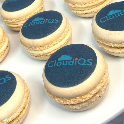 LOGO BRANDED MACARON WITH BLUE LOGO