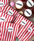 logo sweet bags for give aways and events with branded cupcakes