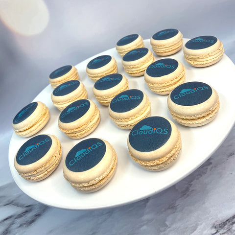 MACARONS WITH BRANDED LOGOS AT EVENT