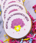 MENTAL HEALTH AWARENESS WEEK BISCUITS WITH CUTE IMAGE