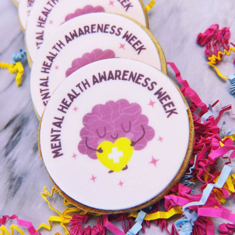 MENTAL HEALTH AWARENESS WEEK BISCUITS WITH CUTE IMAGE