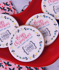 christmas logo biscuits