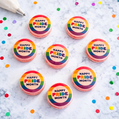 Pride Month Macarons | Rainbow Message Design
