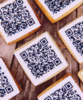qr code branded biscuits for events