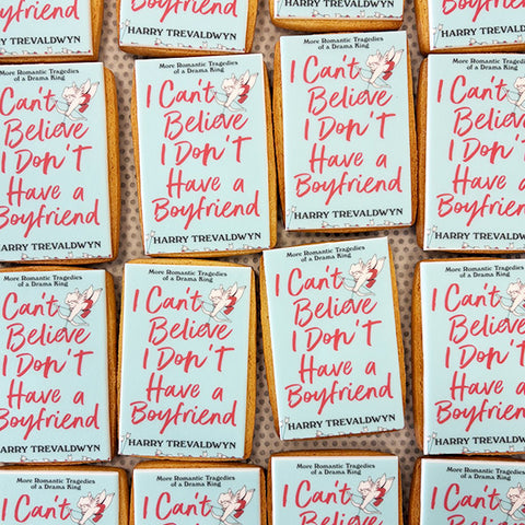 BOOK LAUNCH EVENT BISCUITS WITH EDIBLE ICED PRINT OF ARTWORK