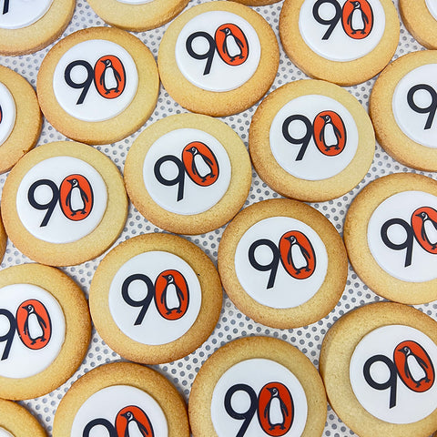 company anniversary biscuits with logo