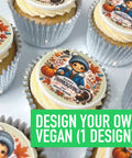 VEGAN LOGO CUPCAKES WITH UK DELIVERY FOR EVENTS
