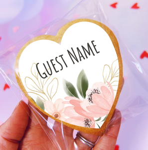 WEDDING BISCUIT PLACE NAMES - FLORAL