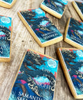 book cover biscuits with edible artwork printed iced image