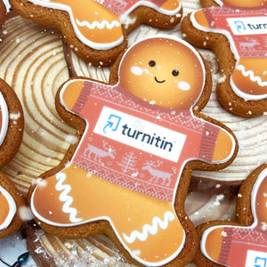 gingerbread man with logo