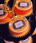 logo branded halloween cupcakes for gifts, events and party with pumpkin design