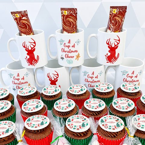 Hot Cocoa, Mug & Cupcake Gift