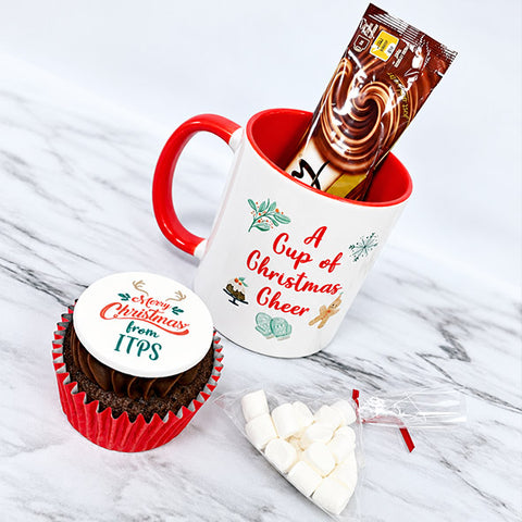 Hot Cocoa, Mug & Cupcake Gift