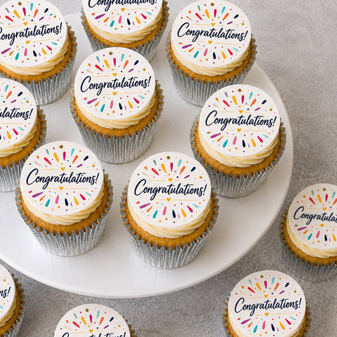 Congratulations Cupcakes Gift Box | Add a Name | UK Delivery