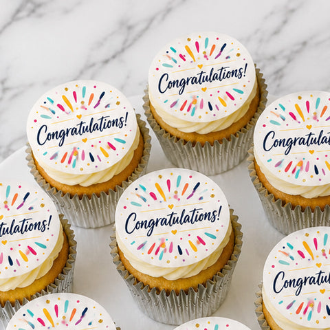 Congratulations Cupcakes Gift Box | Add a Name | UK Delivery