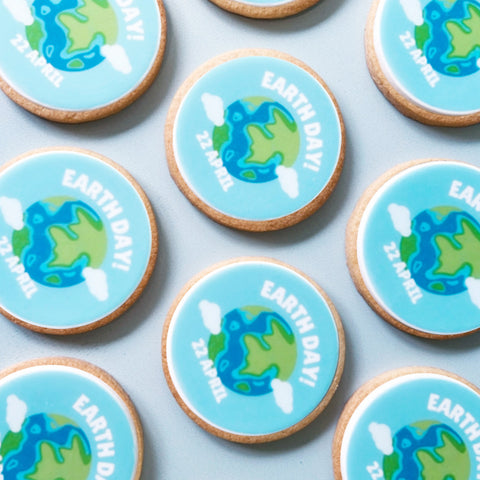 earth day printed iced biscuits - order for events