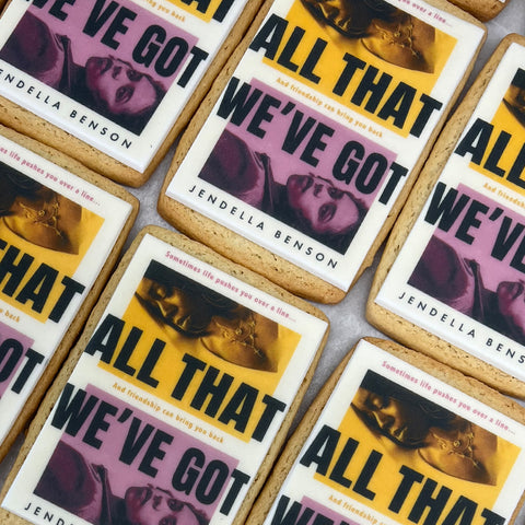 book cover shape branded biscuits for book launch give away gift