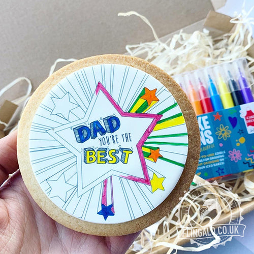fathers day gift - colour your own biscuit kit for father's day