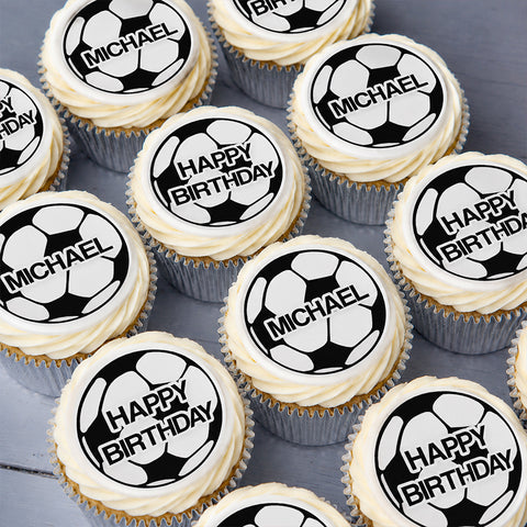 Personalised Football Cupcakes