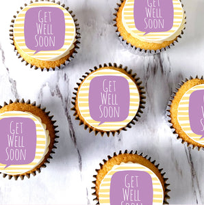 get well soon cupcake gift box - uk delivery