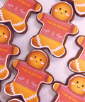 gingerbread men with edible logo