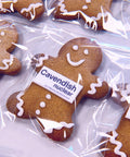 packaged gingerbread men with logo - shop printcakes.co.uk