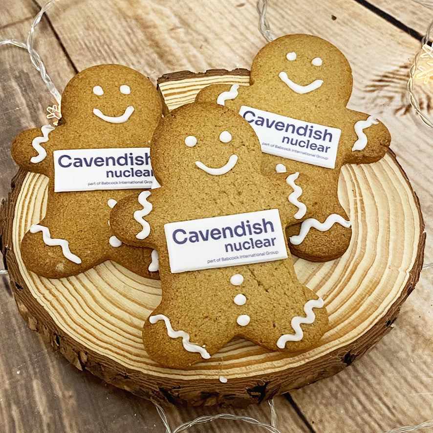 gingerbread me with logo for corporate events